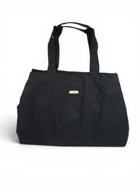 Baggallini Black Canvas Tote with Gold Accent